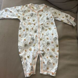 Bonds White Animal Print Kids Footie